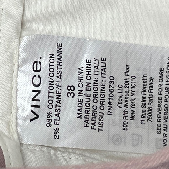 VINCE Slim Fit Griffith‎ Mens Shorts Size 38 Dusty Rose Cotton Blend - Picture 7 of 8